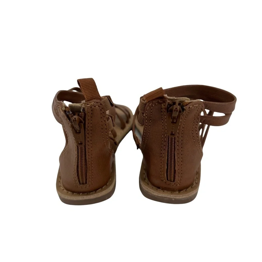 Old Navy Brown Strappy Gladiator Flat Sandals Size 6 Girl's